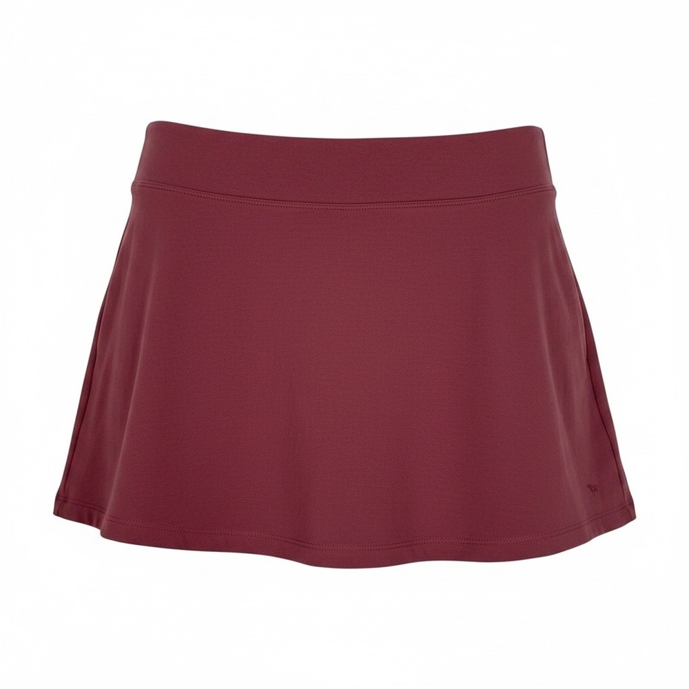PINK Victoria's Secret Athletic Skort Medium Burgundy Side Slit Tenniscore NWT